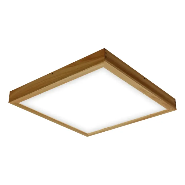 Virsapmetuma LED griestu gaismeklis QUADRA WOODLINE 600x600 40W IP20 4000K 3320lm osis