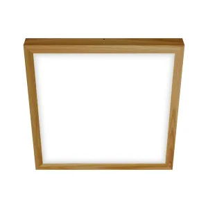 Virsapmetuma LED griestu gaismeklis QUADRA WOODLINE 600x600 40W IP20 4000K 3320lm osis