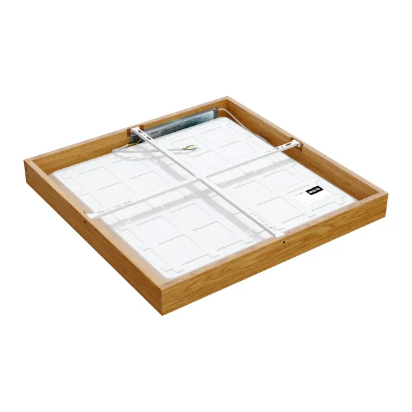 Pinnapealne LED laevalgusti QUADRA WOODLINE 600x600 40W IP20 4000K 3320lm tamm
