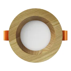 Süvistatav LED valgusti RONDO WOODLINE 90 3W IP20 3000K 176lm Mänd