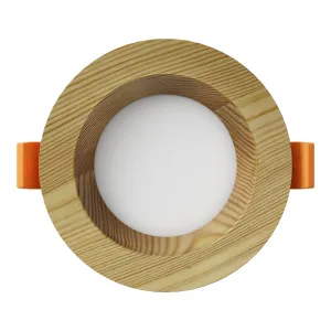 Süvistatav LED valgusti RONDO WOODLINE 90 3W IP20 3000K 176lm Mänd