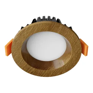 Įleidžiamas LED šviestuvas RONDO WOODLINE 90 3W IP20 4000K 195 lm Ąžuolas