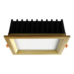 Upotettava LED-valaisin SQUARE WOODLINE 170x170 12W IP20 3000K 1179 lm Mänty