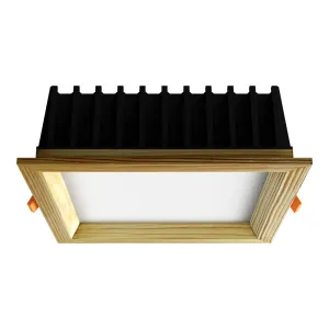 Süvistatav LED valgusti SQUARE WOODLINE 170x170 12W IP20 3000K 1179lm Mänd