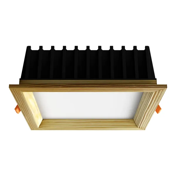Süvistatav LED valgusti SQUARE WOODLINE 170x170 12W IP20 3000K 1179lm Mänd