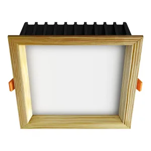 Süvistatav LED valgusti SQUARE WOODLINE 170x170 12W IP20 3000K 1179lm Mänd