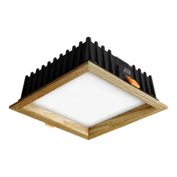 Upotettava LED-valaisin SQUARE WOODLINE 170x170 12W IP20 3000K 1179 lm Tammi
