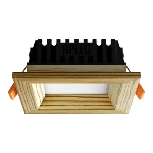 Süvistatav LED valgusti SQUARE WOODLINE 90x90 3W IP20 4000K 206lm Mänd