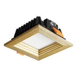Süvistatav LED valgusti SQUARE WOODLINE 90x90 3W IP20 3000K 187lm Mänd