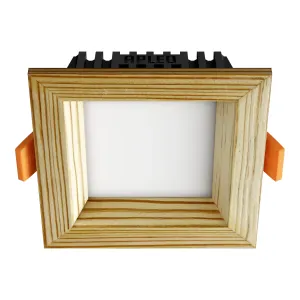 Süvistatav LED valgusti SQUARE WOODLINE 90x90 3W IP20 4000K 206lm Mänd