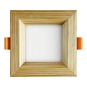 Süvistatav LED valgusti SQUARE WOODLINE 90x90 3W IP20 4000K 206lm Mänd