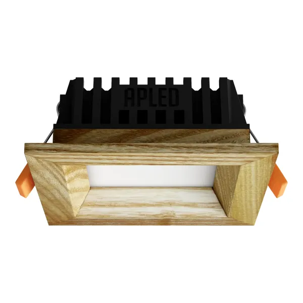 Recessed LED light SQUARE WOODLINE 90x90 3W IP20 4000K 206lm Ash