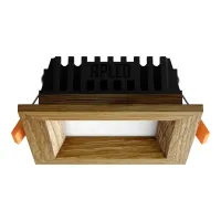 Iebūvēts LED gaismeklis SQUARE WOODLINE 90x90 3W IP20 3000K 187lm Ozols