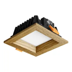Uppovalaisin LED SQUARE WOODLINE 90x90 3W IP20 3000K 187 lm Tammi