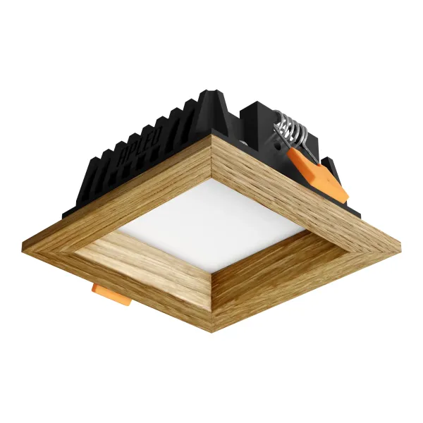 Süvistatav LED valgusti SQUARE WOODLINE 90x90 3W IP20 3000K 187lm Tamm