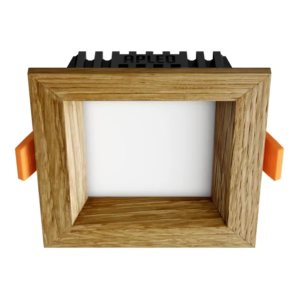 Süvistatav LED valgusti SQUARE WOODLINE 90x90 3W IP20 3000K 187lm Tamm