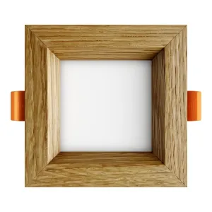 Süvistatav LED valgusti SQUARE WOODLINE 90x90 3W IP20 3000K 187lm Tamm