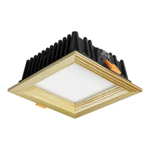 Süvistatav LED valgusti SQUARE WOODLINE 120x120 6W IP20 4000K 558lm Mänd