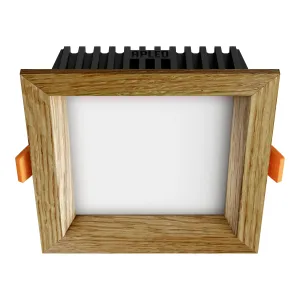 Iebūvēts LED gaismeklis SQUARE WOODLINE 120x120 6W IP20 3000K 525lm Ozols