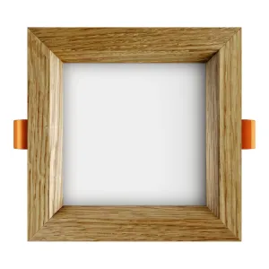 Iebūvēts LED gaismeklis SQUARE WOODLINE 120x120 6W IP20 3000K 525lm Ozols