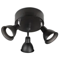 Apvalus juodas šviestuvas Mario 3