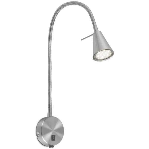 Sieninis šviestuvas Amara, satininis chromas