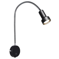 Sieninis šviestuvas juodas Colton Flex